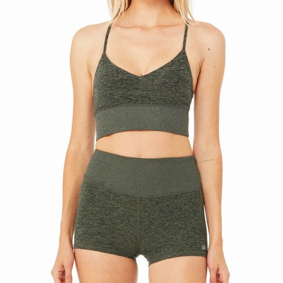 ALO Yoga Pants - alo yoga Hunter Green Heather Aura Shorts
